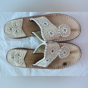 Jack Rogers Women's Tan and Cream Sandals